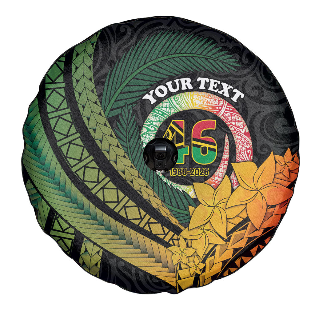 Personalised Vanuatu Independence Day Spare Tire Cover July 30 Pig Tusk Long God Yumi Stanap LT14 - Polynesian Pride