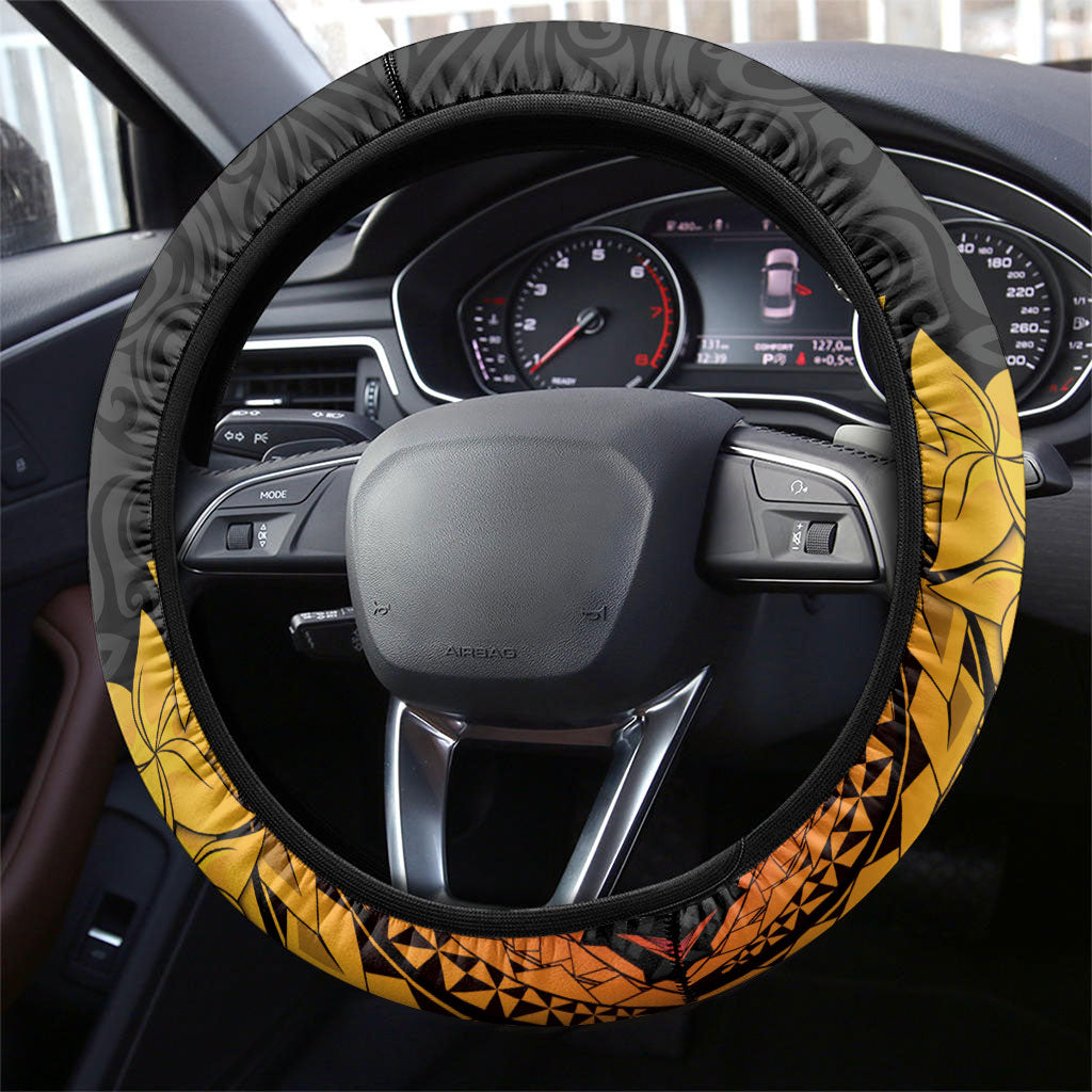 Vanuatu Independence Day Steering Wheel Cover July 30 Pig Tusk Long God Yumi Stanap LT14 - Polynesian Pride