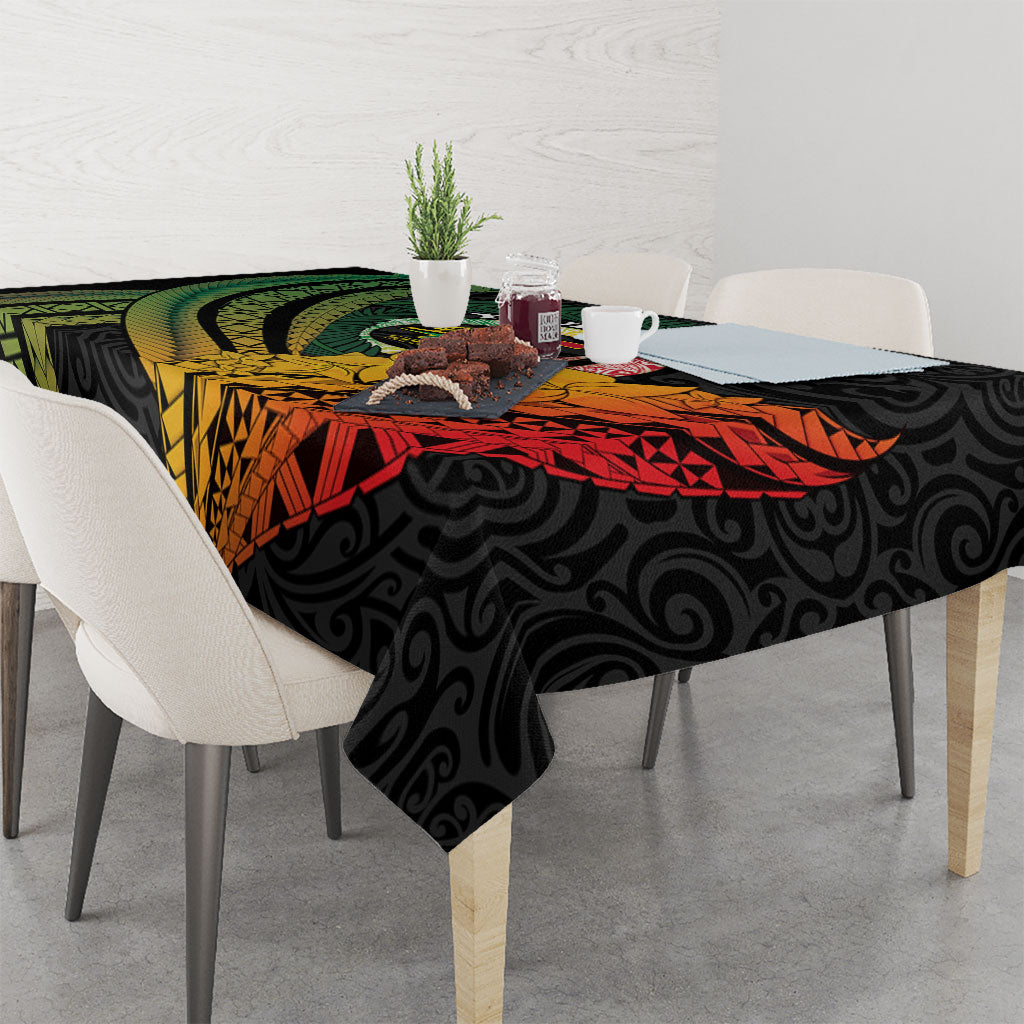 Personalised Vanuatu Independence Day Tablecloth July 30 Pig Tusk Long God Yumi Stanap LT14 - Polynesian Pride