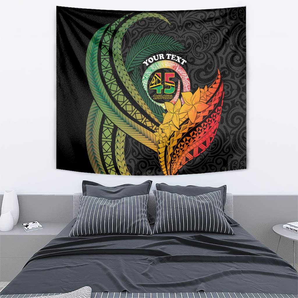 Personalised Vanuatu Independence Day Tapestry July 30 Pig Tusk Long God Yumi Stanap