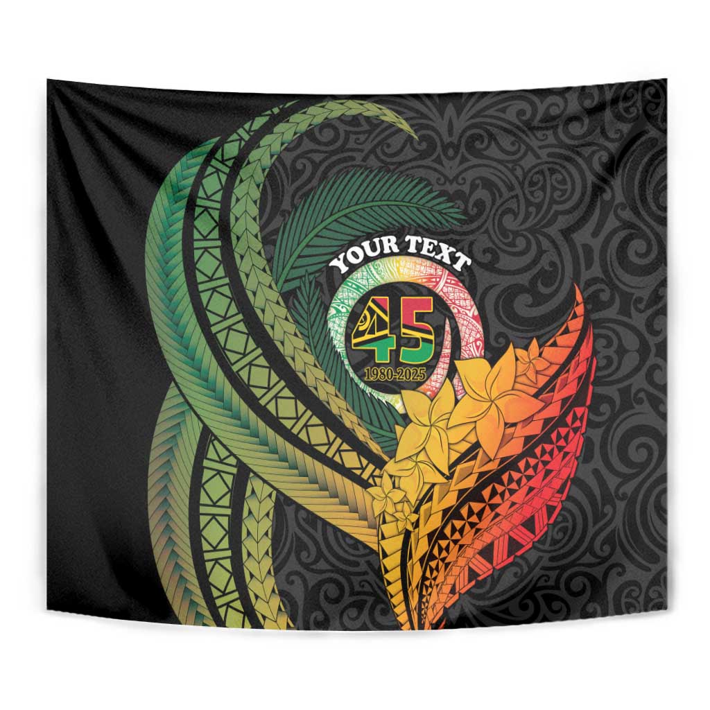Personalised Vanuatu Independence Day Tapestry July 30 Pig Tusk Long God Yumi Stanap