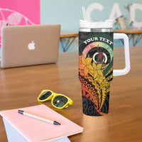 Personalised Vanuatu Independence Day Tumbler With Handle July 30 Pig Tusk Long God Yumi Stanap