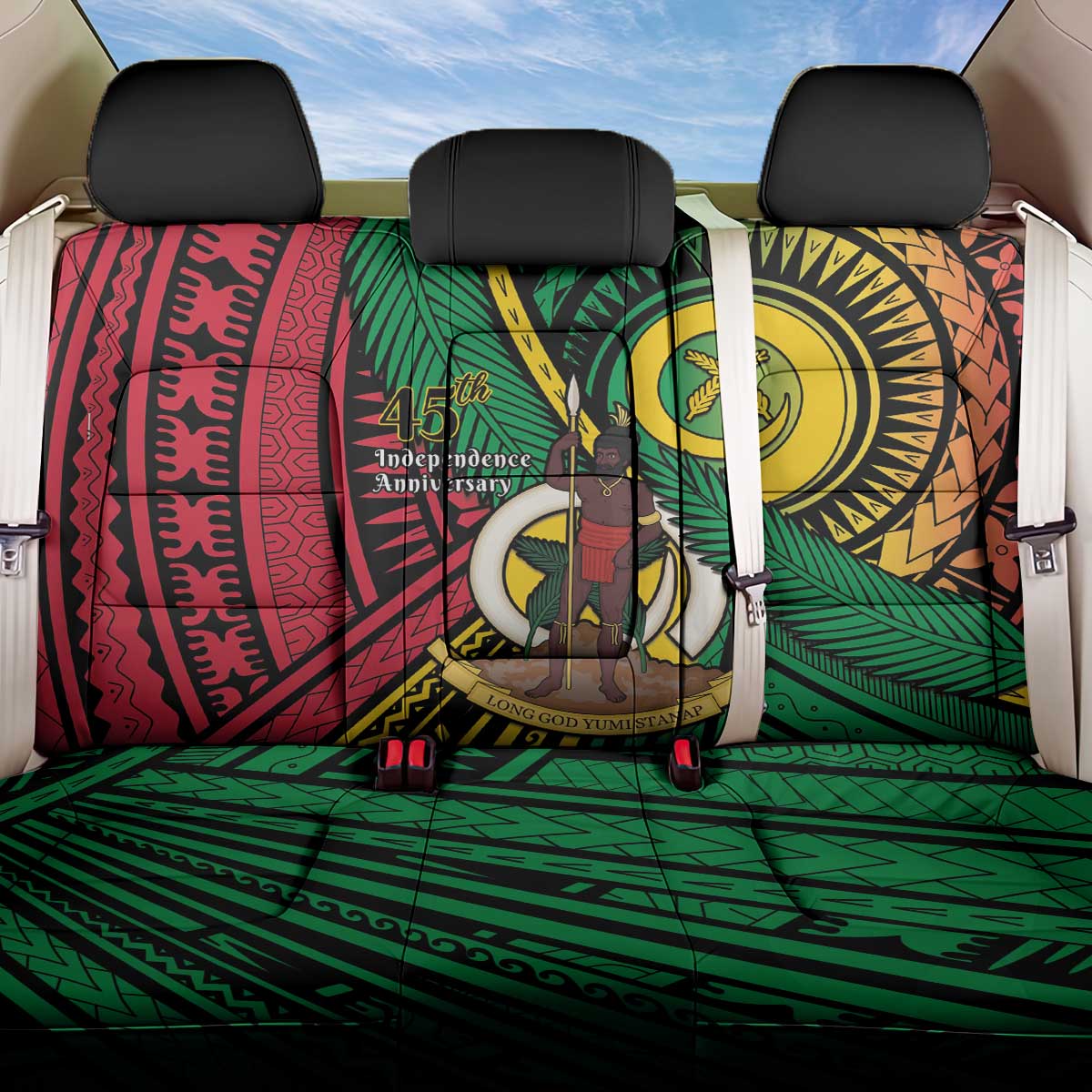 Halo Vanuatu Back Car Seat Cover Happy 45th Independence Anniversary