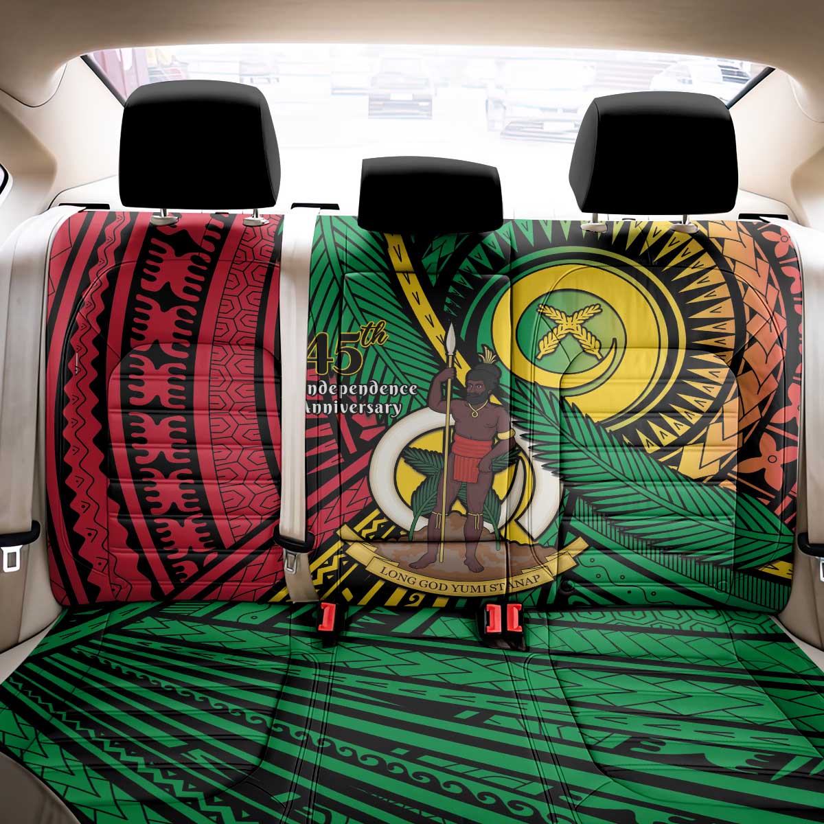 Halo Vanuatu Back Car Seat Cover Happy 45th Independence Anniversary