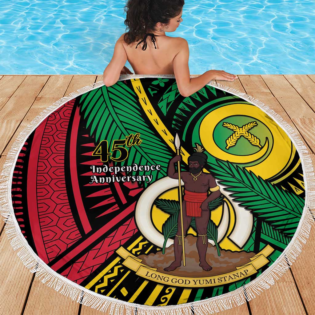 Halo Vanuatu Beach Blanket Happy 45th Independence Anniversary LT14 - Polynesian Pride