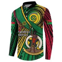 Halo Vanuatu Button Sweatshirt Happy 45th Independence Anniversary LT14 - Polynesian Pride