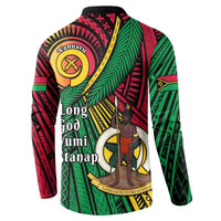 Halo Vanuatu Button Sweatshirt Happy 45th Independence Anniversary LT14 - Polynesian Pride
