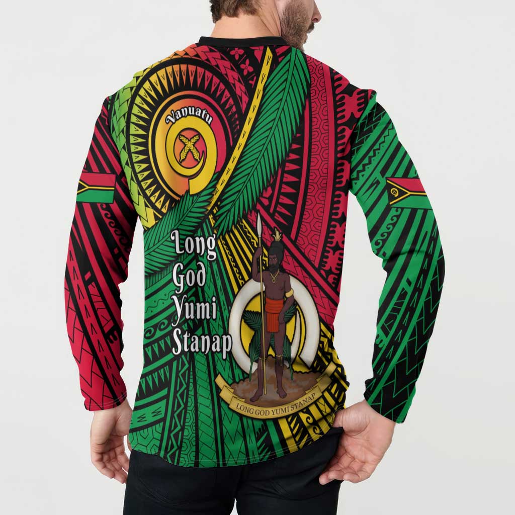 Halo Vanuatu Button Sweatshirt Happy 45th Independence Anniversary LT14 - Polynesian Pride