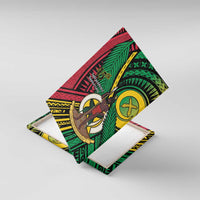 Halo Vanuatu Canvas Wall Art Happy 45th Independence Anniversary LT14 With Frame Black - Polynesian Pride