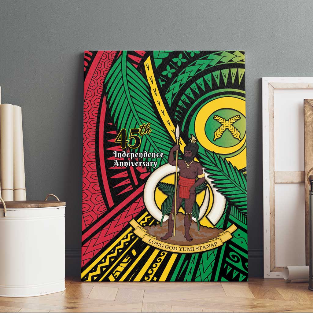 Halo Vanuatu Canvas Wall Art Happy 45th Independence Anniversary LT14 - Polynesian Pride