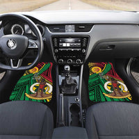 Halo Vanuatu Car Mats Happy 45th Independence Anniversary LT14 Set 2pcs - Front Black - Polynesian Pride