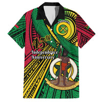 Halo Vanuatu Hawaiian Shirt Happy 45th Independence Anniversary LT14 Black - Polynesian Pride