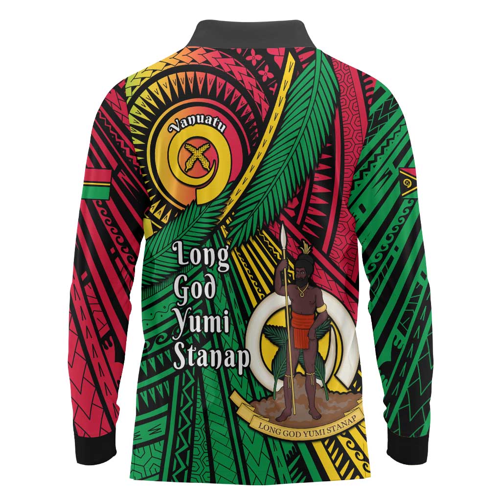 Halo Vanuatu Long Sleeve Polo Shirt Happy 45th Independence Anniversary
