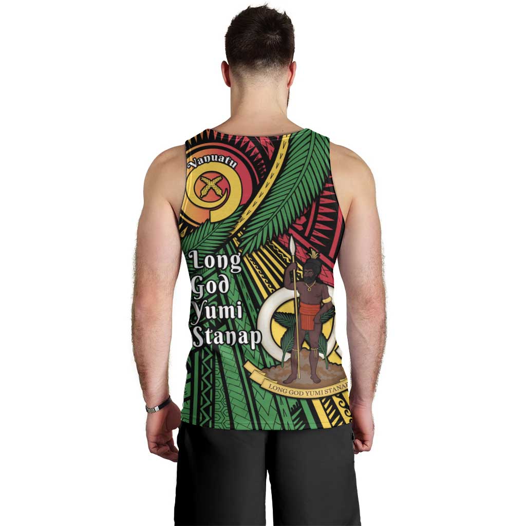 Halo Vanuatu Men Tank Top Happy 45th Independence Anniversary LT14 - Polynesian Pride