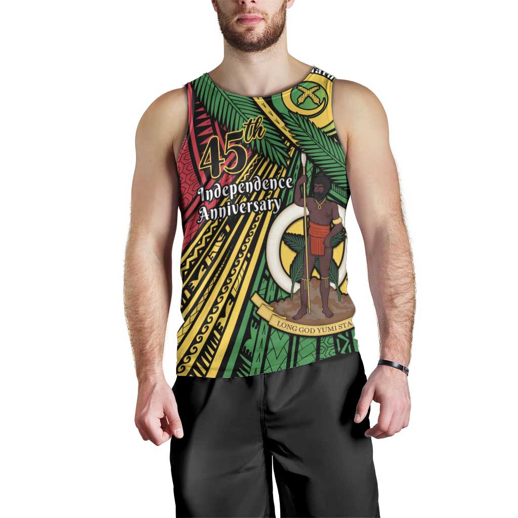 Halo Vanuatu Men Tank Top Happy 45th Independence Anniversary LT14 - Polynesian Pride