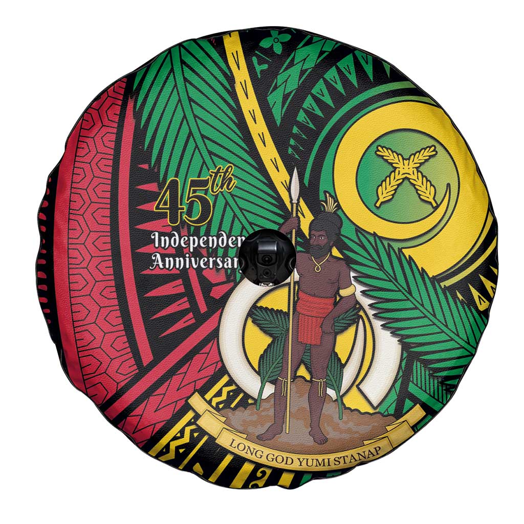 Halo Vanuatu Spare Tire Cover Happy 45th Independence Anniversary LT14 - Polynesian Pride