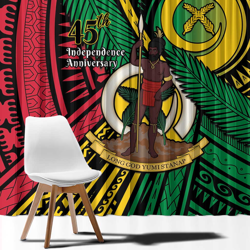 Halo Vanuatu Window Curtain Happy 45th Independence Anniversary LT14 - Polynesian Pride