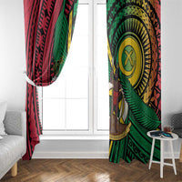 Halo Vanuatu Window Curtain Happy 45th Independence Anniversary LT14 - Polynesian Pride