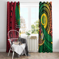 Halo Vanuatu Window Curtain Happy 45th Independence Anniversary LT14 - Polynesian Pride