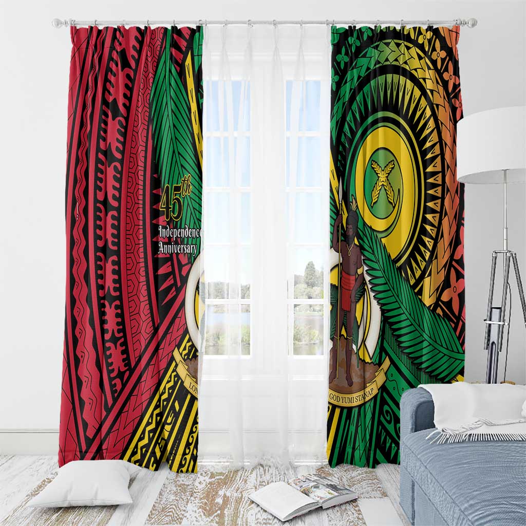 Halo Vanuatu Window Curtain Happy 45th Independence Anniversary LT14 - Polynesian Pride