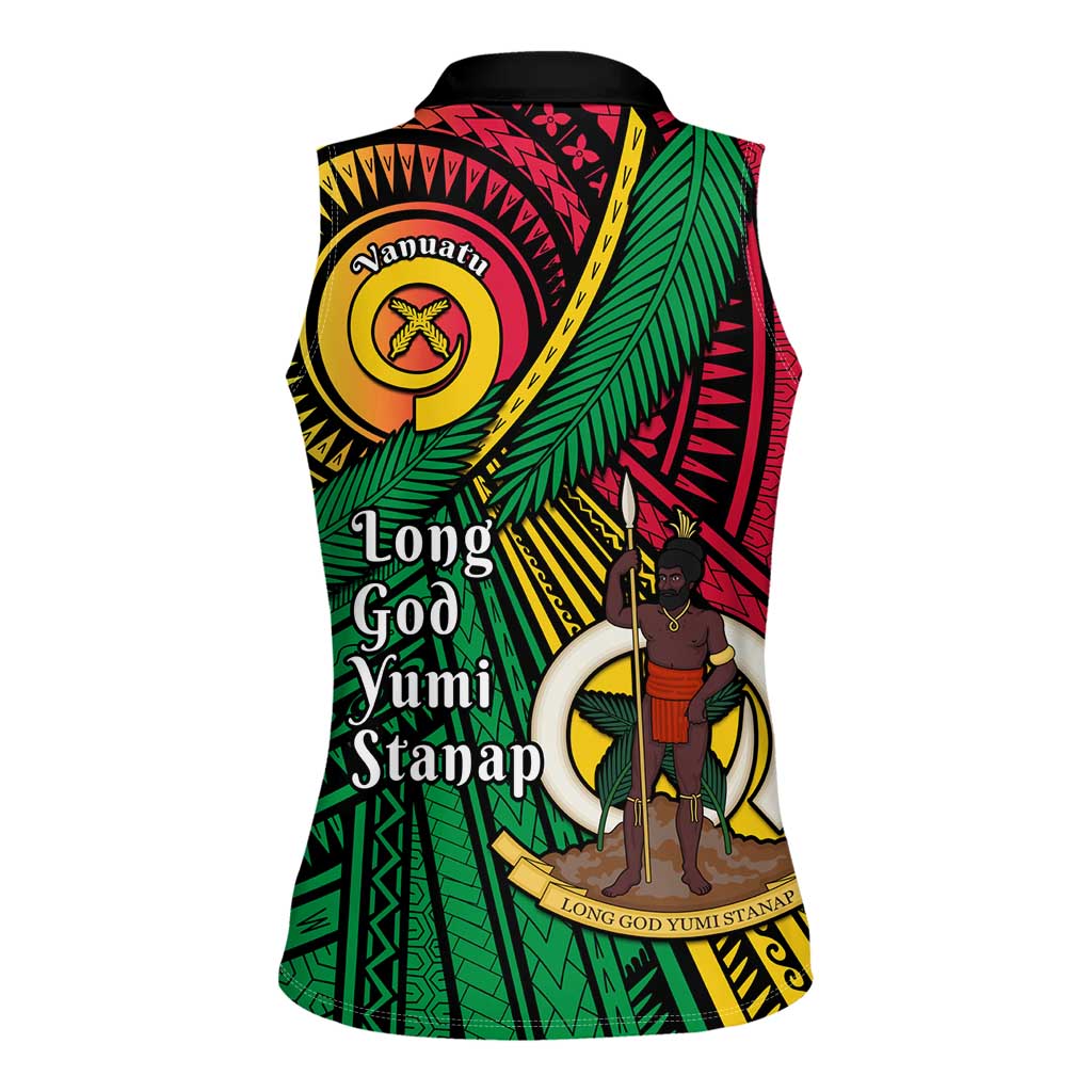 Halo Vanuatu Women Sleeveless Polo Shirt Happy 45th Independence Anniversary