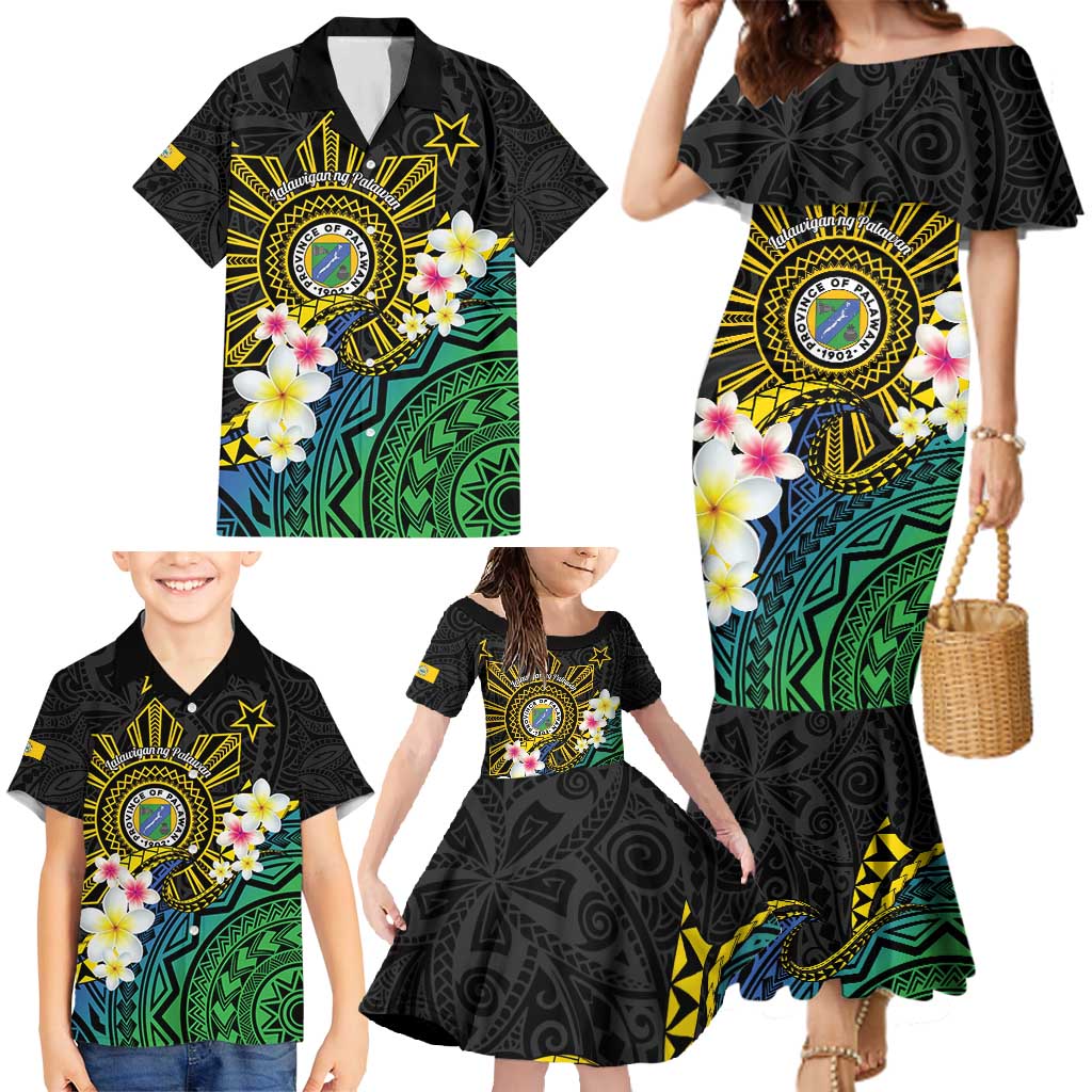 Lalawigan ng Palawan Family Matching Mermaid Dress and Hawaiian Shirt Philippines Province Land of Promise