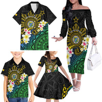 Lalawigan ng Palawan Family Matching Off The Shoulder Long Sleeve Dress and Hawaiian Shirt Philippines Province Land of Promise