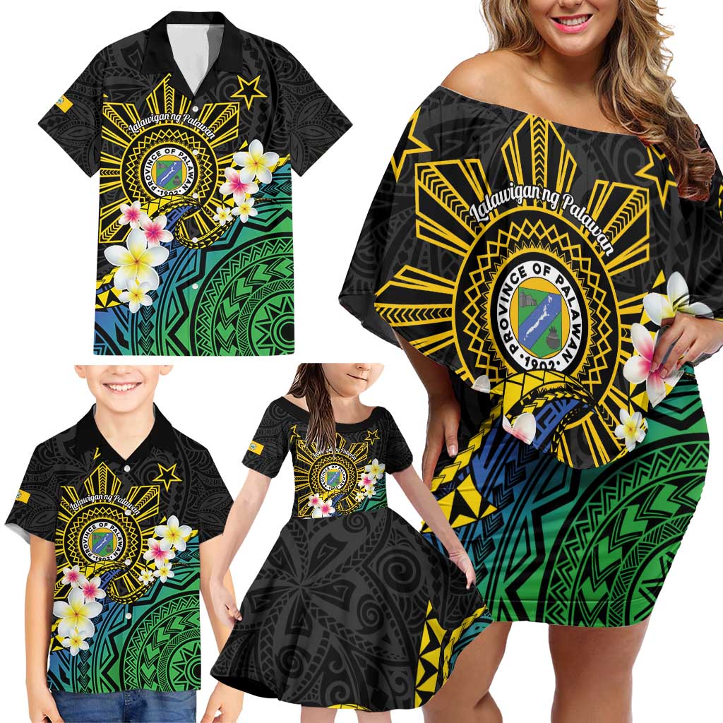Lalawigan ng Palawan Family Matching Off Shoulder Short Dress and Hawaiian Shirt Philippines Province Land of Promise