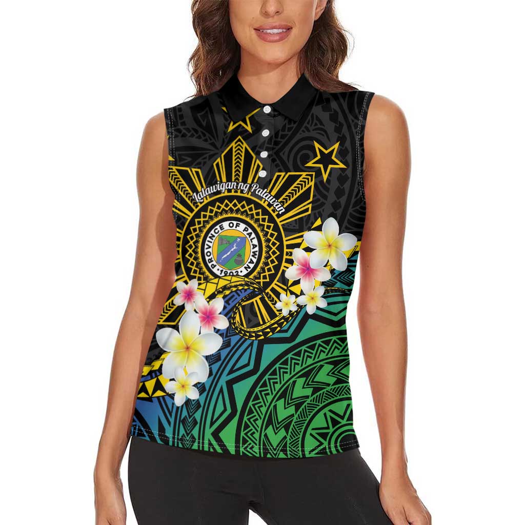 Lalawigan ng Palawan Women Sleeveless Polo Shirt Philippines Province Land of Promise