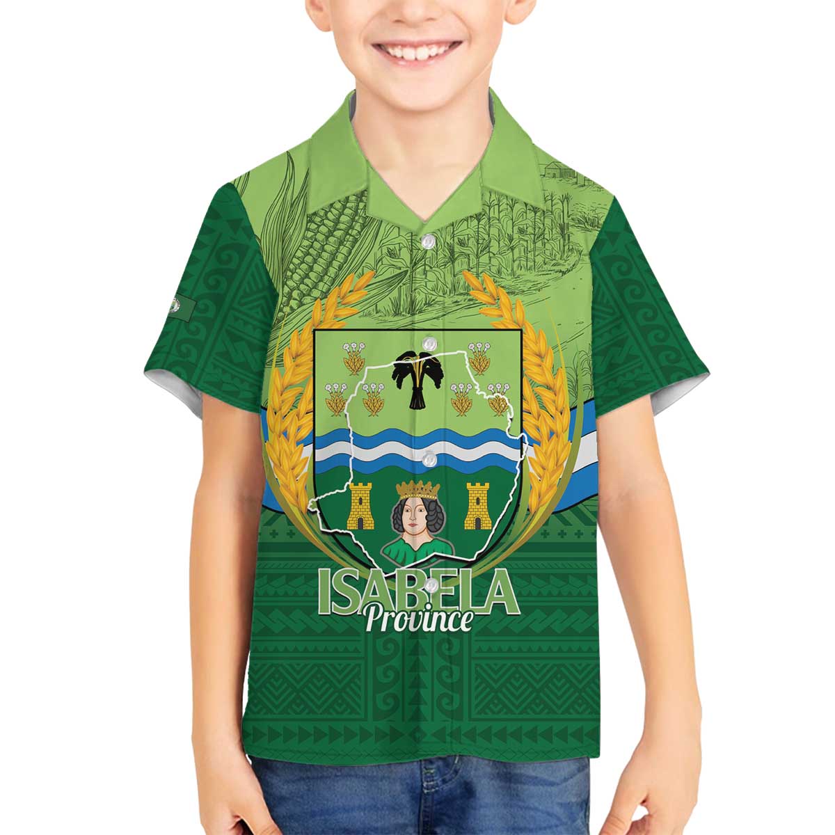 Isabela Philippines Family Matching Off The Shoulder Long Sleeve Dress and Hawaiian Shirt Queen Province Of The North