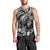 Personalised Polynesian Men Tank Top Tribal Honu Turtle with Hibiscus White Version LT14 - Polynesian Pride