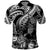 Custom Polynesian Polo Shirt Tribal Honu Turtle with Hibiscus White Version LT14 White - Polynesian Pride