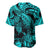 Personalised Polynesian Baseball Jersey Tribal Honu Turtle with Hibiscus Turquoise Version LT14 - Polynesian Pride