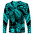 Personalised Polynesian Long Sleeve Shirt Tribal Honu Turtle with Hibiscus Turquoise Version LT14 - Polynesian Pride