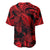 Personalised Polynesian Baseball Jersey Tribal Honu Turtle with Hibiscus Red Version LT14 - Polynesian Pride