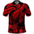 Custom Polynesian Polo Shirt Tribal Honu Turtle with Hibiscus Red Version LT14 Red - Polynesian Pride