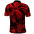 Custom Polynesian Polo Shirt Tribal Honu Turtle with Hibiscus Red Version LT14 - Polynesian Pride