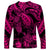 Personalised Polynesian Long Sleeve Shirt Tribal Honu Turtle with Hibiscus Pink Version LT14 - Polynesian Pride