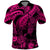 Custom Polynesian Polo Shirt Tribal Honu Turtle with Hibiscus Pink Version LT14 Pink - Polynesian Pride