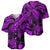 Personalised Polynesian Baseball Jersey Tribal Honu Turtle with Hibiscus Purple Version LT14 - Polynesian Pride