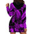 Personalised Polynesian Hoodie Dress Tribal Honu Turtle with Hibiscus Purple Version LT14 - Polynesian Pride