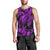 Personalised Polynesian Men Tank Top Tribal Honu Turtle with Hibiscus Purple Version LT14 - Polynesian Pride