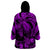 Personalised Polynesian Wearable Blanket Hoodie Tribal Honu Turtle with Hibiscus Purple Version LT14 - Polynesian Pride