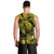 Personalised Polynesian Men Tank Top Tribal Honu Turtle with Hibiscus Gold Version LT14 - Polynesian Pride