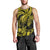 Personalised Polynesian Men Tank Top Tribal Honu Turtle with Hibiscus Gold Version LT14 - Polynesian Pride