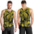 Personalised Polynesian Men Tank Top Tribal Honu Turtle with Hibiscus Gold Version LT14 - Polynesian Pride