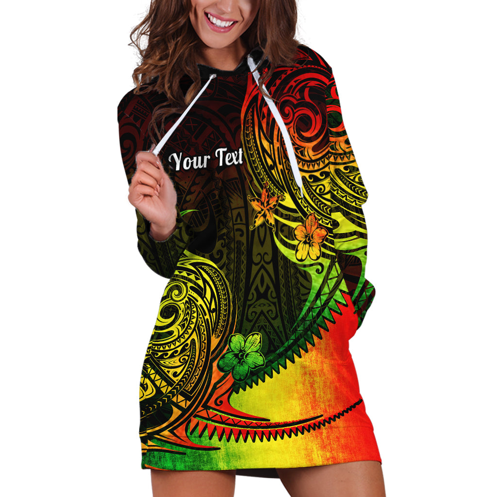 Personalised Polynesian Tribal Hoodie Dress Unique Reggae LT14 Reggae - Polynesian Pride