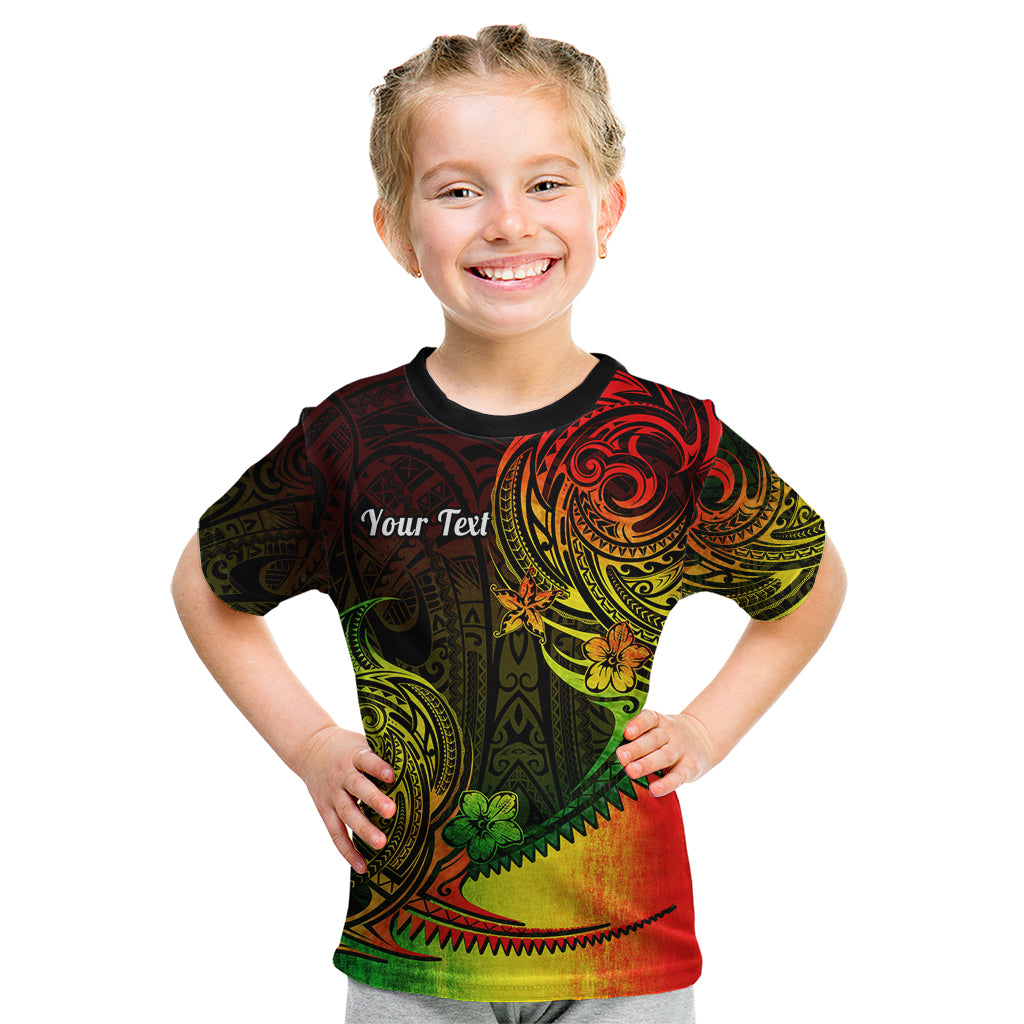 Personalised Polynesian Tribal Kid T Shirt Unique Reggae LT14 Reggae - Polynesian Pride