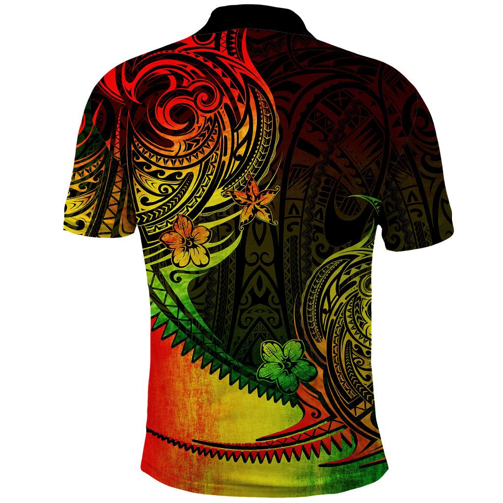 Custom Polynesian Tribal Polo Shirt Unique Reggae LT14 - Polynesian Pride