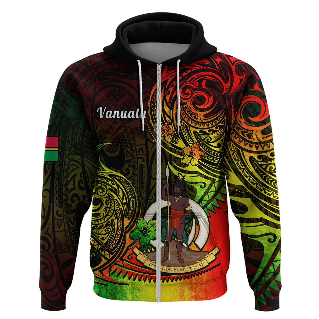 Polynesian Pride Vanuatu Hoodie Reggae Polynesia Long God Yumi Stanap LT14 - Polynesian Pride